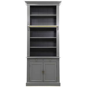 Rosalind Wheeler Drost Bookcase brown/gray 240.0 H x 100.0 W x 40.0 D cm