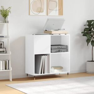 Latitude Run Multimedia Open DVD/CD Shelf  - white - Size: 89.0 H x 84.5 W x 38.0 D cm