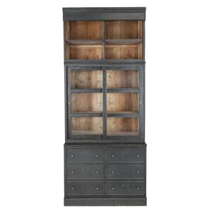 Rio Crum Bookcase black/brown/green 240.0 H x 100.0 W x 45.0 D cm