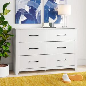 Blue Elephant Walter 6 Drawers 118.1cm W Double Dresser white