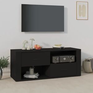 17 Stories TV Cabinet Sonoma Oak 100X35x40 Cm Engineered Wood black 40.0 H x 100.0 W x 35.0 D cm