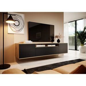 Alpen Home Jorin TV Stand for TVs up to 88" black/brown 42.0 H x 200.0 W x 40.0 D cm