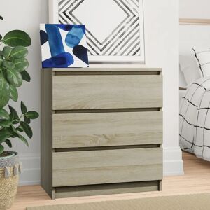 Zipcode Design Tonya 3 Drawer 70Cm W Chest Of Drawers brown 77.1 H x 70.0 W x 40.0 D cm