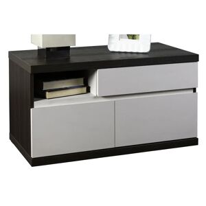 Brayden Studio Columbia 3 Drawer Bedside Table black/brown/gray/white 49.0 H x 90.0 W x 45.0 D cm