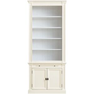 Rosalind Wheeler Beven Bookcase white/brown 240.0 H x 100.0 W x 40.0 D cm