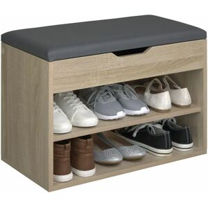 Ebern Designs 6 Pair Shoe Storage Bench brown 43.5 H x 60.0 W x 30.0 D cm