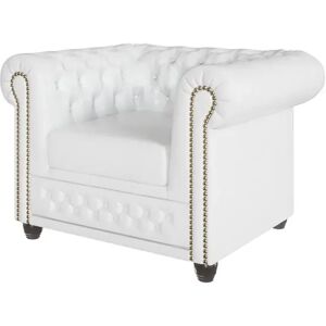 Marlow Home Co. Erra Chesterfield Armchair white 72.0 H x 94.0 W x 86.0 D cm