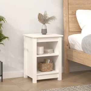 Brayden Studio Bedside Cabinets 2 Pcs 40X35x55 Cm Solid Wood Pine white 55.0 H x 40.0 W x 35.0 D cm