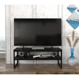 Alpen Home Ginza Tv Stand Atlantic Pine gray/black 38.0 H x 100.0 W x 40.0 D cm