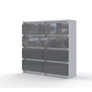 Ebern Designs Everardo 8 Drawer 106Cm W Double Dresser gray 106.0 H x 106.0 W x 30.0 D cm