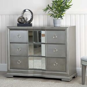 Canora Grey Adorna 3 Drawer 120Cm W Chest of Drawers gray 90.0 H x 120.0 W x 45.0 D cm