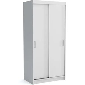 17 Stories Naron sliding door wardrobe white 215.0 H x 100.0 W x 60.0 D cm