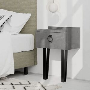 Ebern Designs David-Jack 1 Drawer Bedside Table gray 54.0 H x 40.0 W x 23.8 D cm