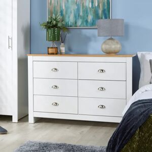 Latitude Run Itzayani 6 Drawer 120Cm W Double Dresser white 80.0 H x 120.0 W x 39.5 D cm