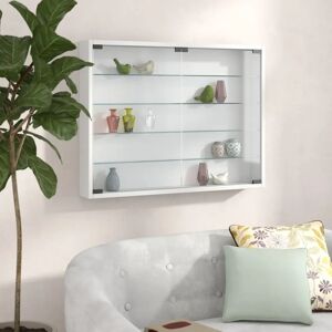 17 Stories Farnsworth Wall Mounted Curio Cabinet white 60.0 H x 80.0 W x 10.0 D cm