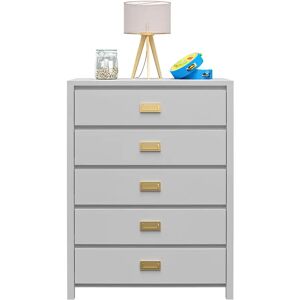 Canora Grey Monarch 5 - Drawer Chest of Drawers gray 116.0 H x 89.0 W x 48.0 D cm