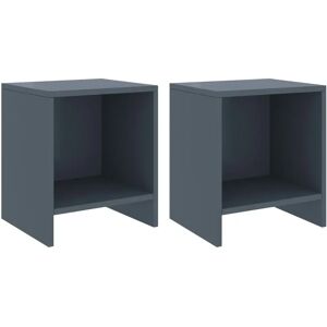 Ebern Designs Bedside Cabinets 2 Pcs White 35X30x40 Cm Solid Pinewood blue 40.0 H x 35.0 W x 30.0 D cm