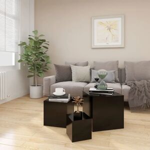 Alpen Home Liyuan Side Tables 3 Pcs Chipboard black 18.0 H x 18.0 W x 0.0 D cm