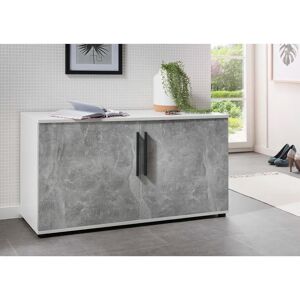 Ebern Designs Leocadia Sideboard gray/white 52.0 H x 95.0 W x 35.0 D cm