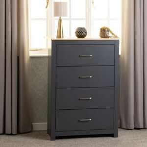 Marlow Home Co. Henryville 4 - Drawer Chest of Drawers gray 114.0 H x 80.0 W x 40.0 D cm