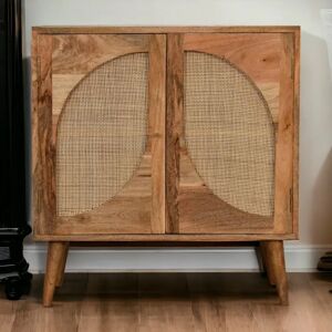 Corrigan Studio Skokie Solid Wood 2 Door Cabinet 80.0 H x 75.0 W x 35.0 D cm