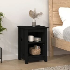 Brayden Studio Bedside Cabinets 2 Pcs 40X35x55 Cm Solid Wood Pine black 55.0 H x 40.0 W x 35.0 D cm