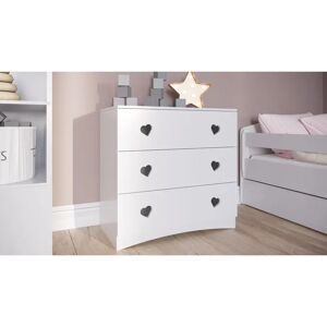 Harriet Bee Becker 3 Drawer Dresser brown/white 80.5 H x 80.0 W x 41.0 D cm