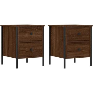 Latitude Run Mihika Bedside Cabinets 40x42x50 cm Engineered Wood brown 50.0 H x 40.0 W x 42.0 D cm