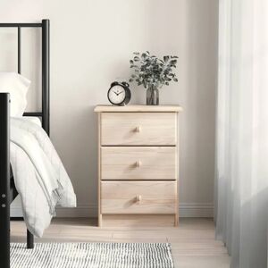 Ebern Designs vidaXL Bedside Cabinet ALTA 41x35x55.5 Solid Wood Pine brown 55.0 H x 41.0 W x 35.0 D cm