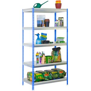 WFX Utility Simongarden 5 Shelf Shelving Unit gray/blue 200.0 H x 100.0 W x 60.0 D cm