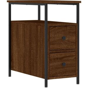 Bedside Cabinet Brown Oak 30x60x60 cm Engineered Wood Vidaxl Brown