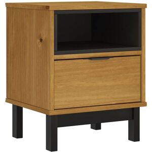 Bedside Cabinet flam 40x35x50 cm Solid Wood Pine Vidaxl Brown