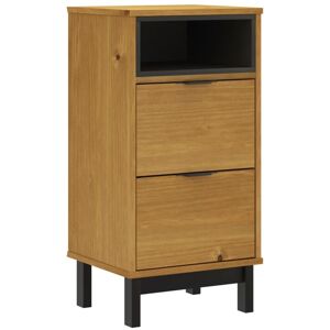 Bedside Cabinet flam 40x35x80 cm Solid Wood Pine Vidaxl Brown