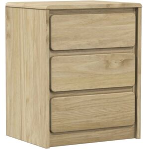 Bedside Cabinet sauda Oak 44x35x56 cm Solid Wood Pine Vidaxl Brown