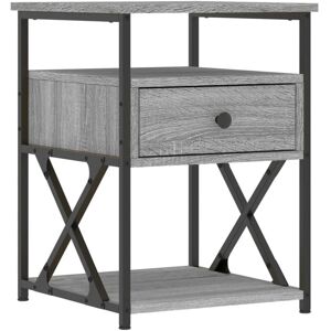 Bedside Cabinet Grey Sonoma 40x42x55 cm Engineered Wood Vidaxl Grey