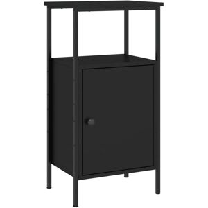 Bedside Cabinet Black 41x31x80 cm Engineered Wood Vidaxl Black