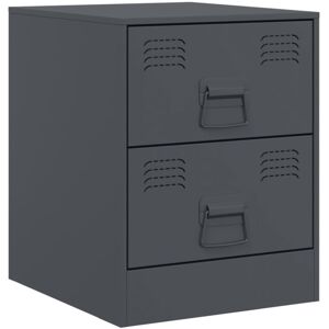 Bedside Cabinet Anthracite 34.5x39x44 cm Steel Vidaxl Anthracite