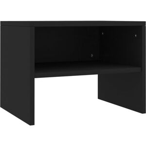 Bedside Cabinet Black 40x30x30 cm Engineered Wood Vidaxl Black
