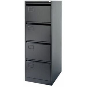 Bisley - 4 Drawer Foolscap Filing Cabinet AOC4 - Black