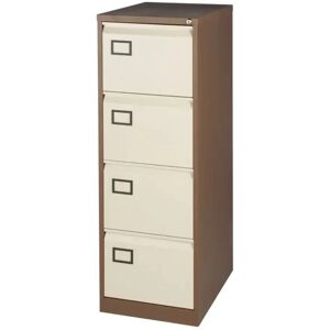 Bisley - Filing Cabinet with 4 Lockable Drawers AOC4 - Brown & Cream