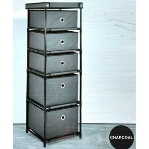 Dylex - Canvas 5 Chest Of Drawer Bedroom Furniture Storage Cabinet Unit Organiser