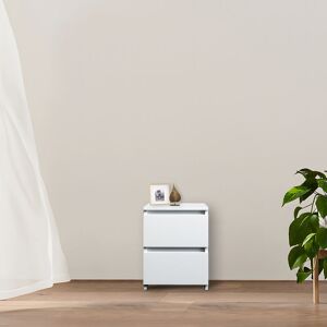 NRG Chest of Drawers Storage Bedroom Furniture Cabinet 2 Drawer White 30x30x40cm