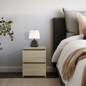 Chest of Drawers Storage Bedroom Furniture Cabinet 2 Drawer Oak 30x30x40cm - NRG