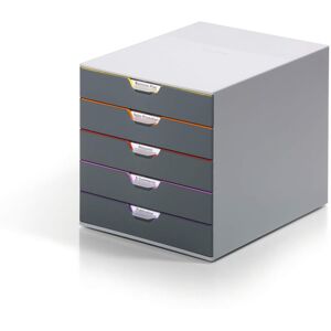 Durable - varicolor Desktop Organiser 5 Drawer Colour Coded Modular Storage A4+ - Assorted