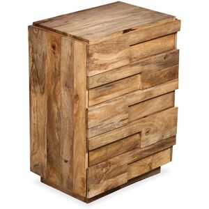 Privatefloor - Handmade wooden large chest of drawers 5 drawers - Jakarta Natural wood Mango wood, Wood - Natural wood