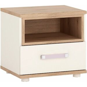 Netfurniture - Kiddie 1 Drawer Bedside Cabinet Lilac Handles