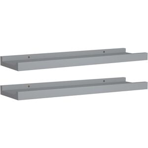 Berkfield Home - Mayfair Picture Frame Ledge Shelves 2 pcs Grey 40x9x3 cm mdf