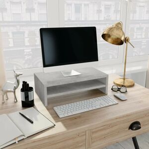 Sweiko - Monitor Stand Concrete Grey 42x24x13 cm Chipboard VDTD31249