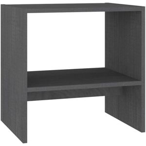 Bedside Cabinet Grey 40x30.5x40 cm Solid Pinewood vidaXL