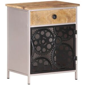 Bedside Cabinet 40x30x50 cm Rough Mango Wood Vidaxl Brown